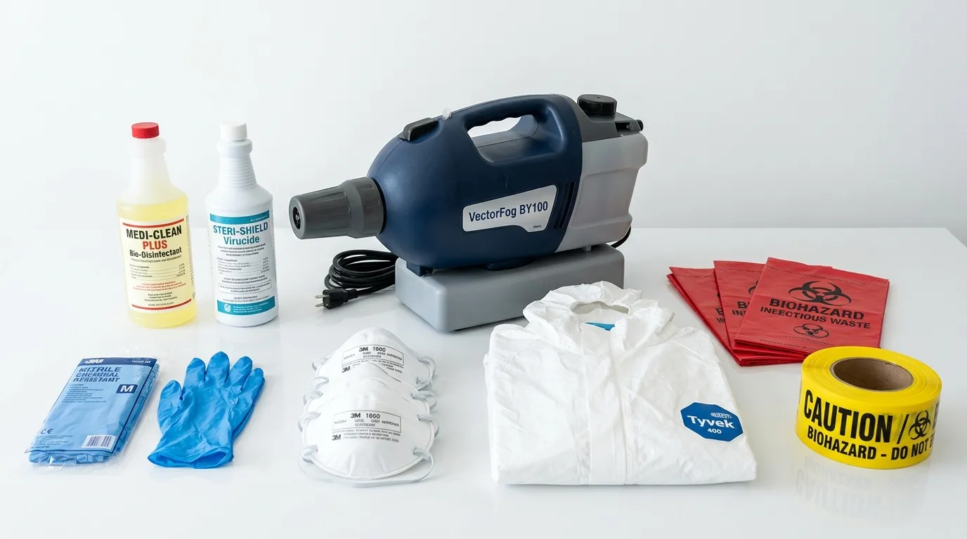 Professional biohazard remediation crew working in Kennesaw